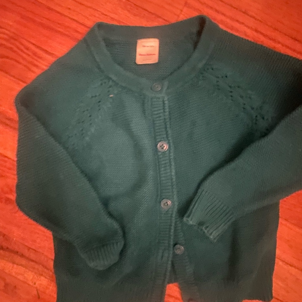 Hanna Andersson. Teal Button-Up Cardigan size 4T